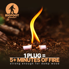 Bigfoot Bushcraft extra-thick ferro rod ready for dependable ignition in the field