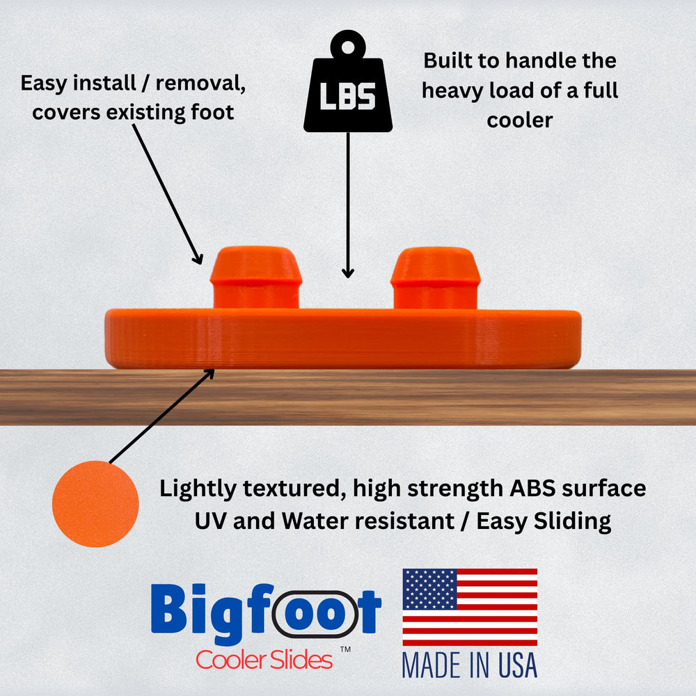 Made in USA Bigfoot Sliding Feet for quality and local manufacturing