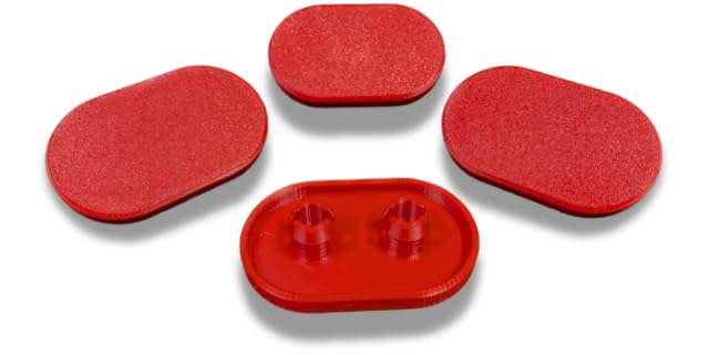 Bigfoot Sliding Feet red on Yeti Tundra installed for smooth deck slides on boats.
