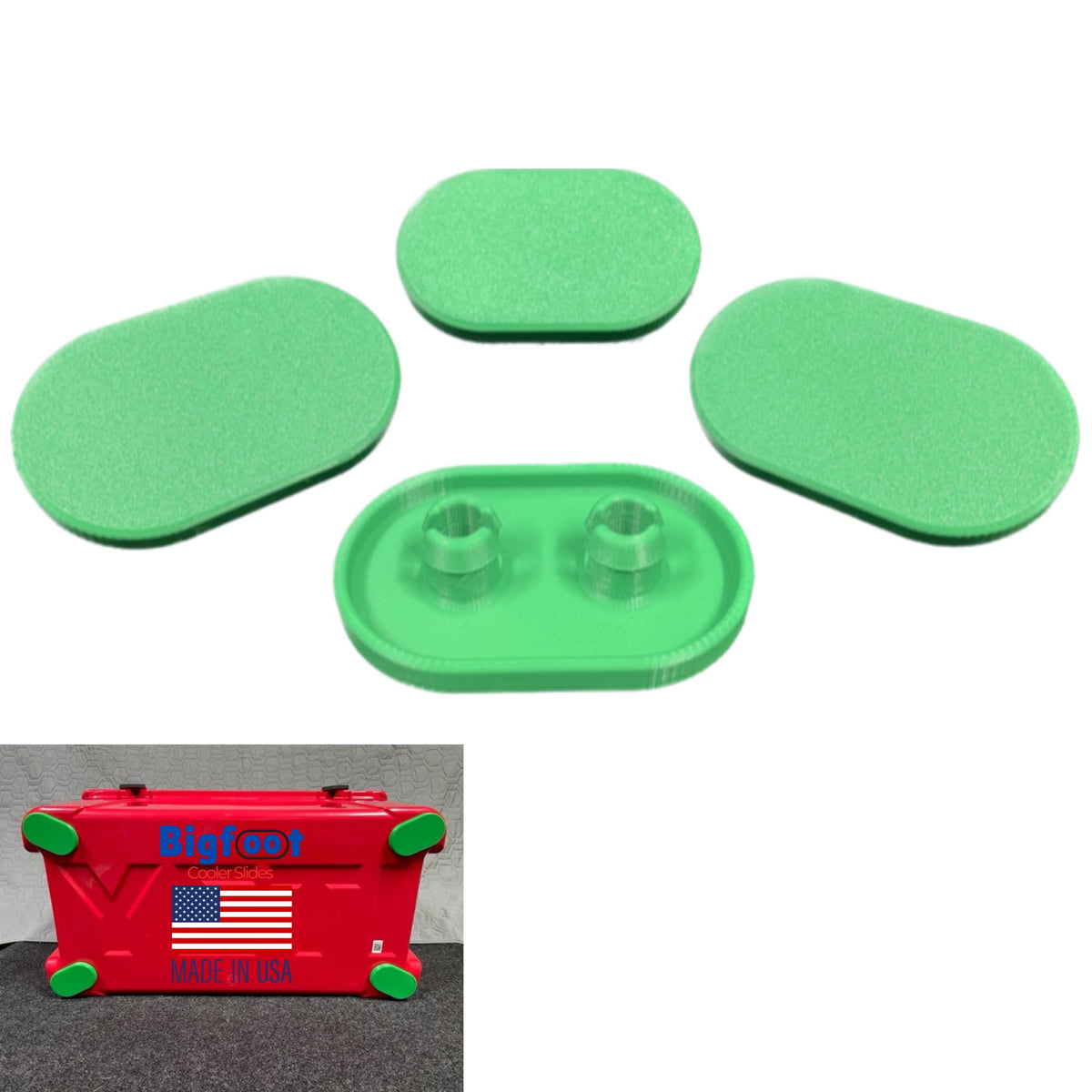 Bigfoot Sliding Feet on Yeti Tundra, enabling smooth glide across boat decks