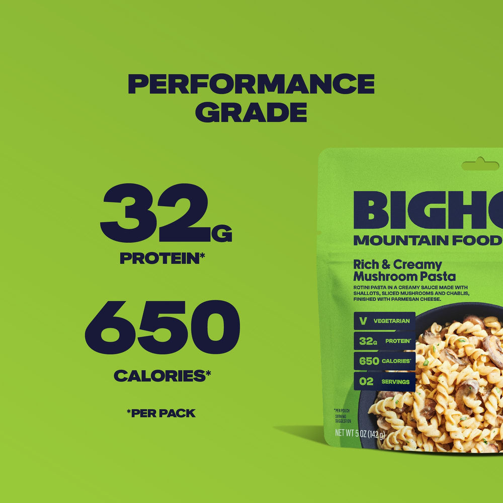 BIGHORN Mountain Food bold flavors with vegetables excite camping meals