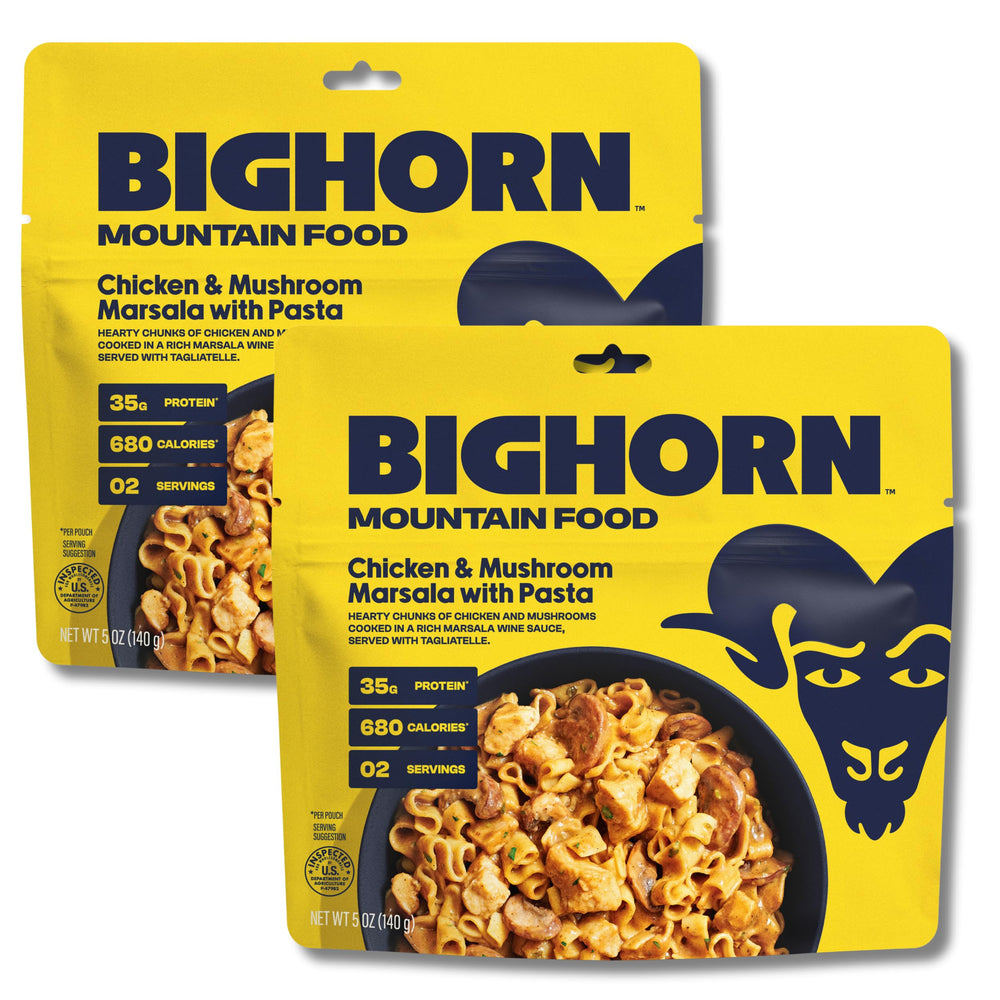 BIGHORN Mountain Food TerraCycle recyclable packaging graphic for less waste.
