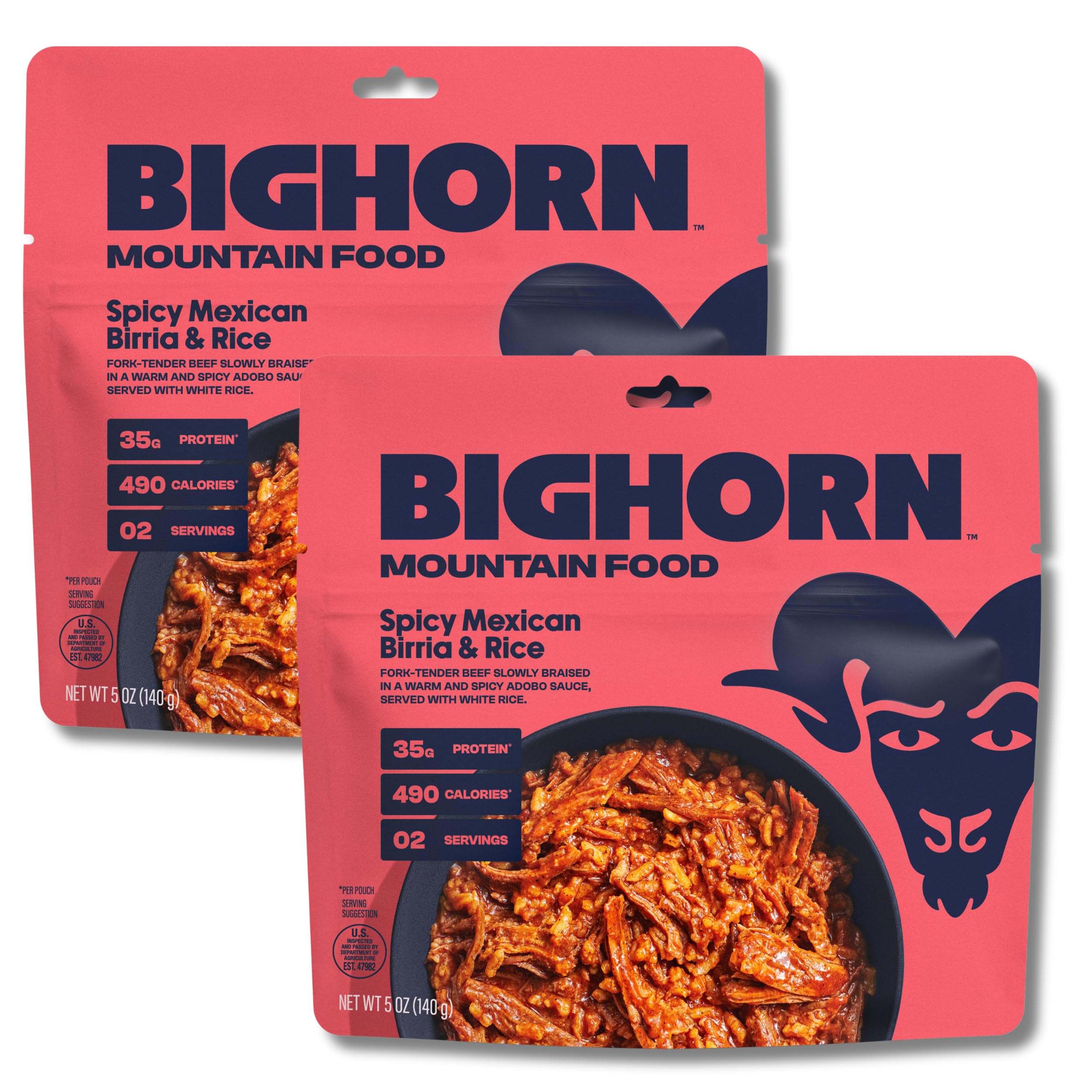 BIGHORN Mountain Food Butter Chicken and Rice pouch showcasing creamy, satisfying flavor.