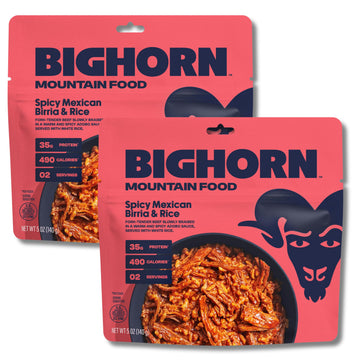BIGHORN Mountain Food Butter Chicken and Rice pouch showcasing creamy, satisfying flavor.