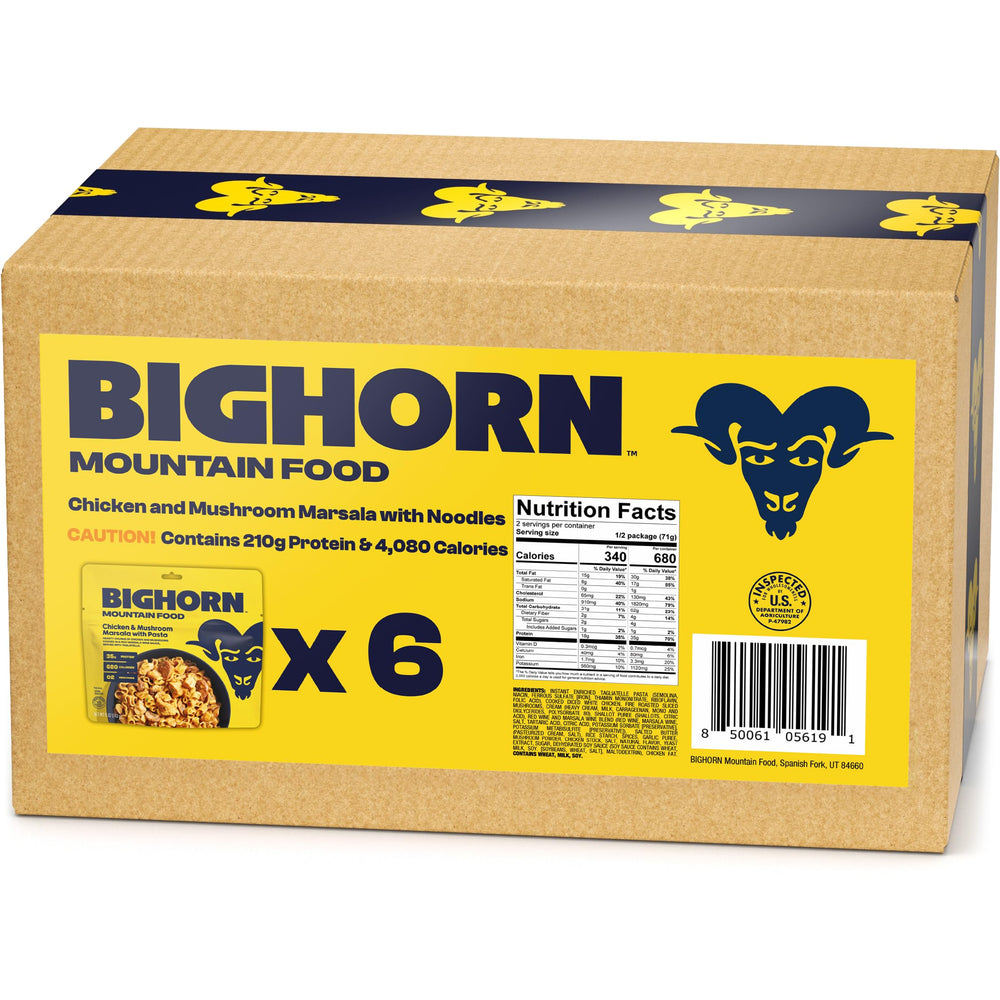 BIGHORN Mountain Food dehydrated meal pouch ready for camping