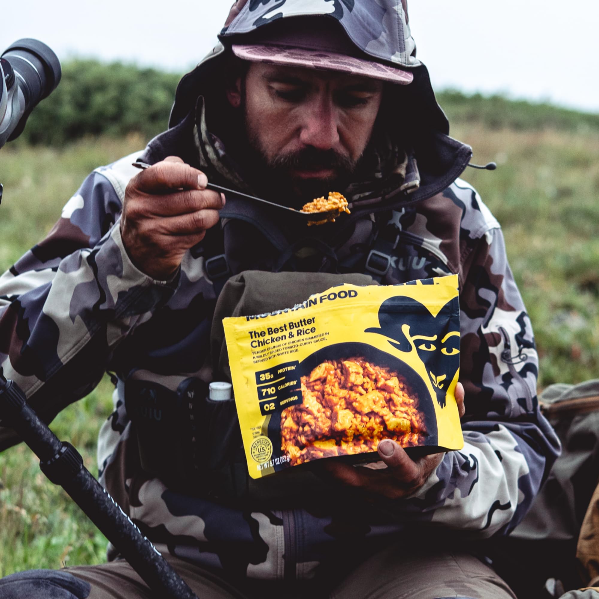 BIGHORN Mountain Food hot-water rehydration step emphasizes convenience on trail