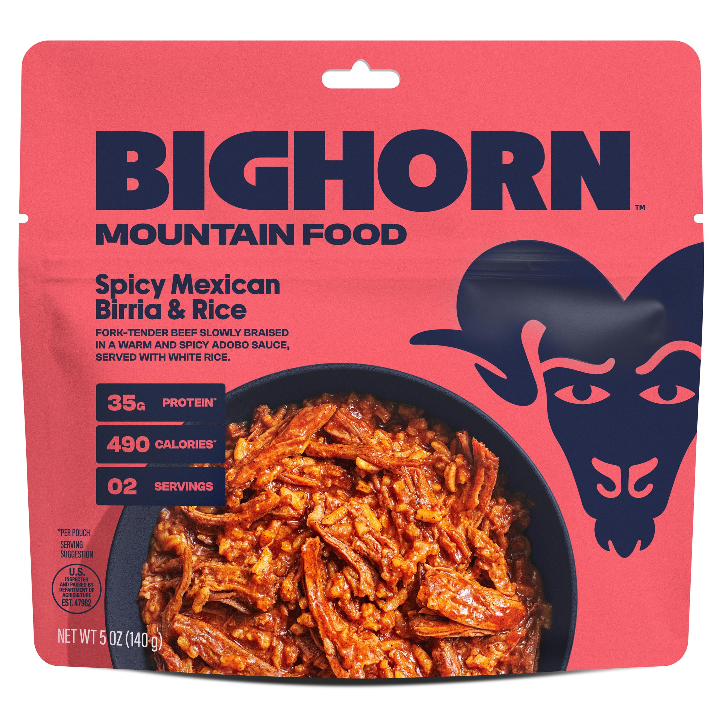 BIGHORN Mountain Food Just add water instruction visual for simplicity