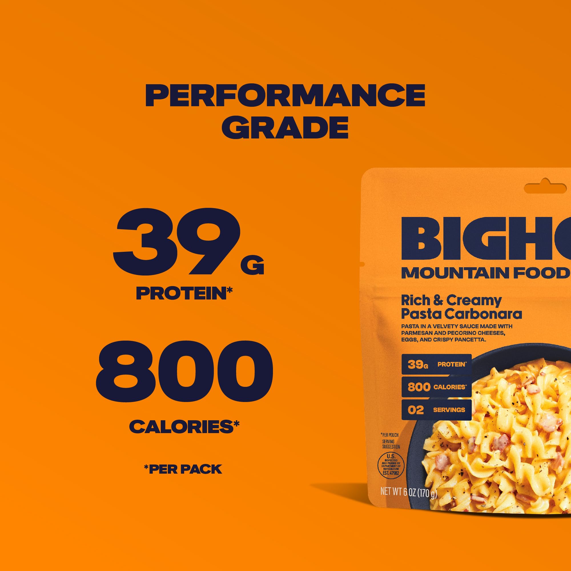 BIGHORN Mountain Food Made in USA badge signals American-made quality