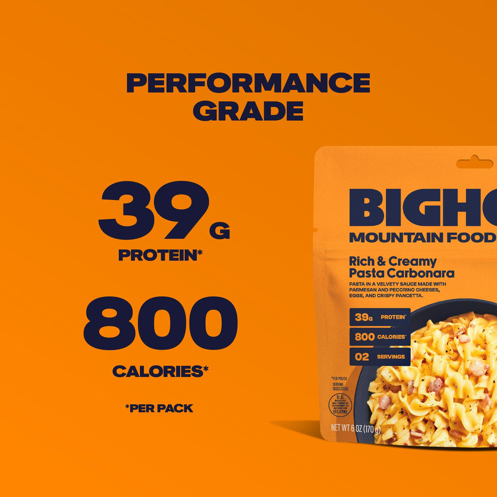 BIGHORN Mountain Food Made in USA badge signals American-made quality
