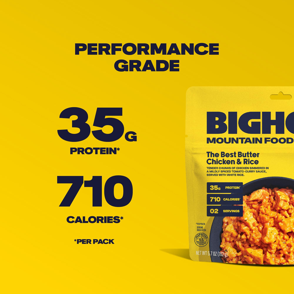 BIGHORN Mountain Food nutrition label detail helps plan balanced backcountry meals