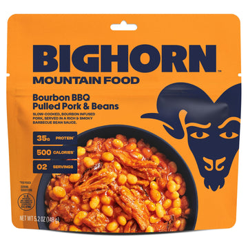 BIGHORN Mountain Food twelve-serving portion ready to share on campsite.
