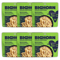BIGHORN Mountain Food vegetarian creamy mushroom pasta pack delivers hearty backcountry satisfaction
