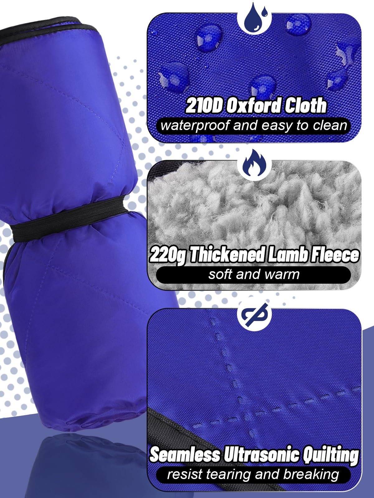 Bigmeta foldable blanket with elastic band for easy packing.