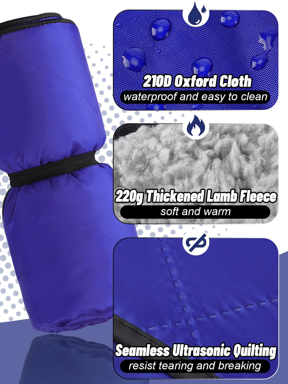 Bigmeta foldable blanket with elastic band for easy packing.