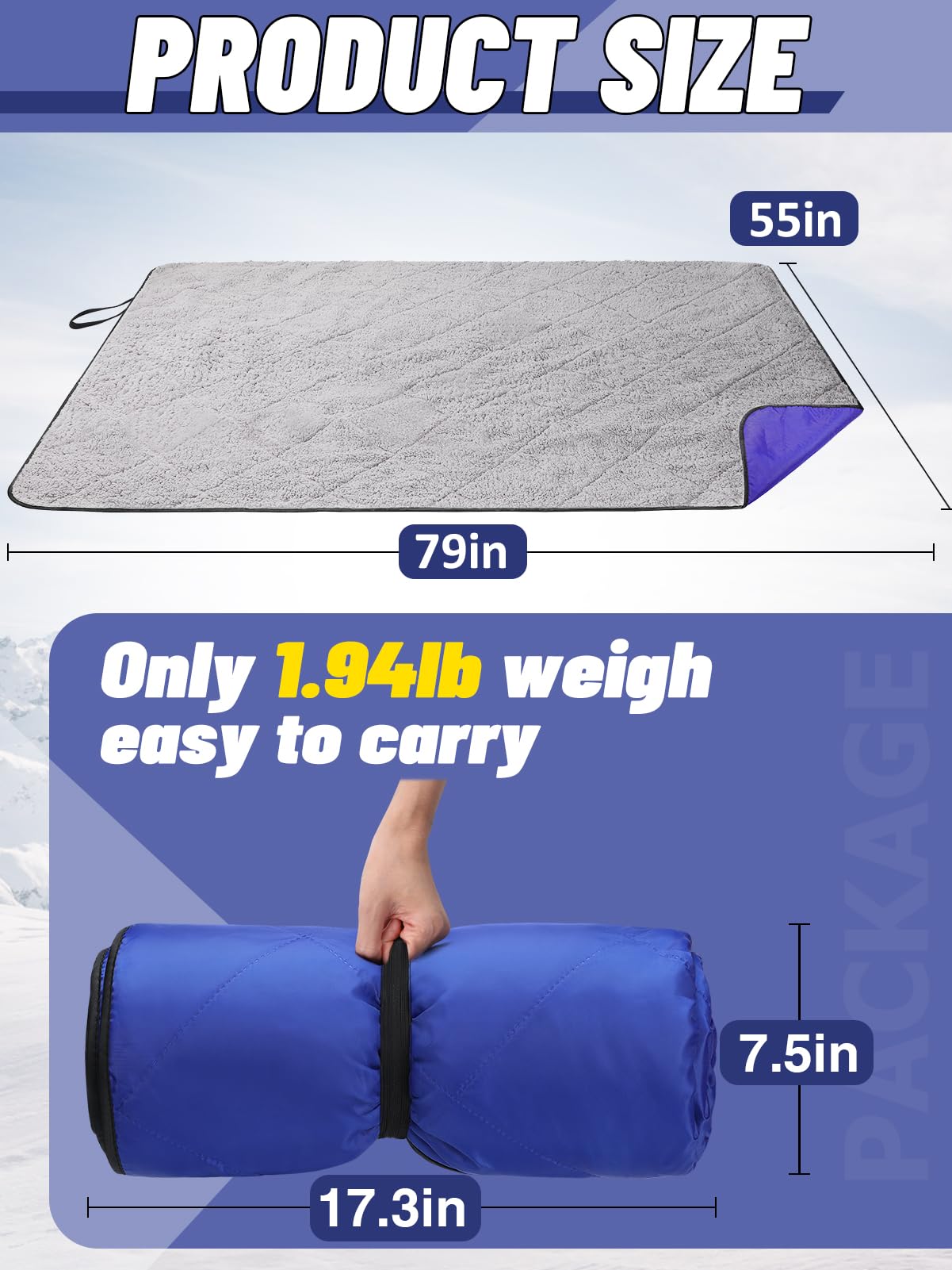 Bigmeta versatile outdoor blanket shown in camping and picnic setup.