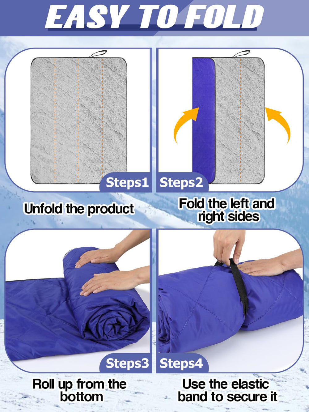 Bigmeta waterproof backside with Oxford cloth protects against damp conditions.