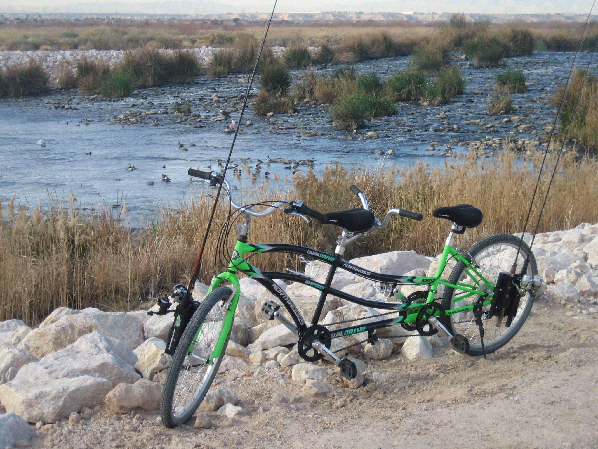 Bike Fisherman secure two-rod setup lets you reach spots confidently.