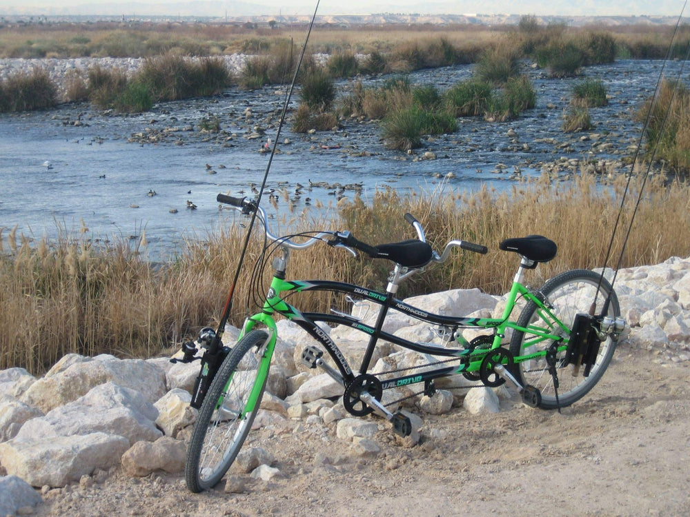 Bike Fisherman secure two-rod setup lets you reach spots confidently.