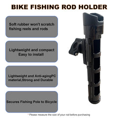 Close-up of corrosion-resistant polycarbonate rod holder with soft rubber entry