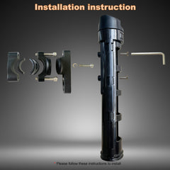 Rod holder with diameter 28.49 mm and height 9.96 inches