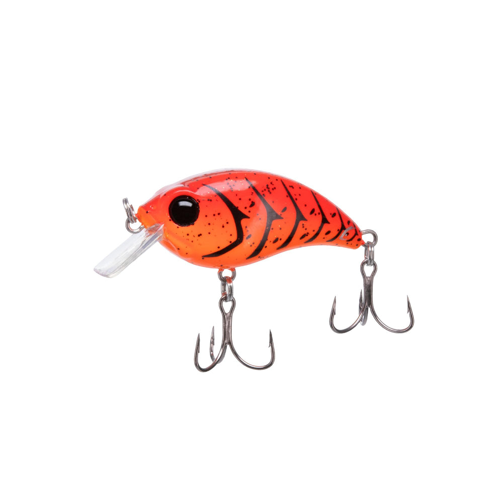 Bill Lewis ATV Squarebill with red glitter craw lures bass near cover in freshwater and saltwater.