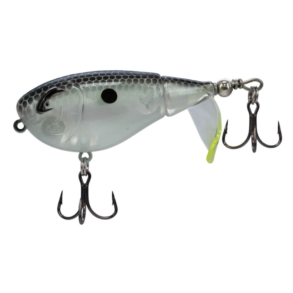Bill Lewis Baby Bubbler 55 Green Gizzard topwater lure ready for bank or boat casting
