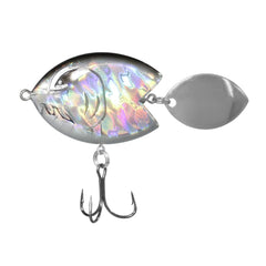 Bill Lewis Baby Bubbler chrome black topwater lure for surface strikes
