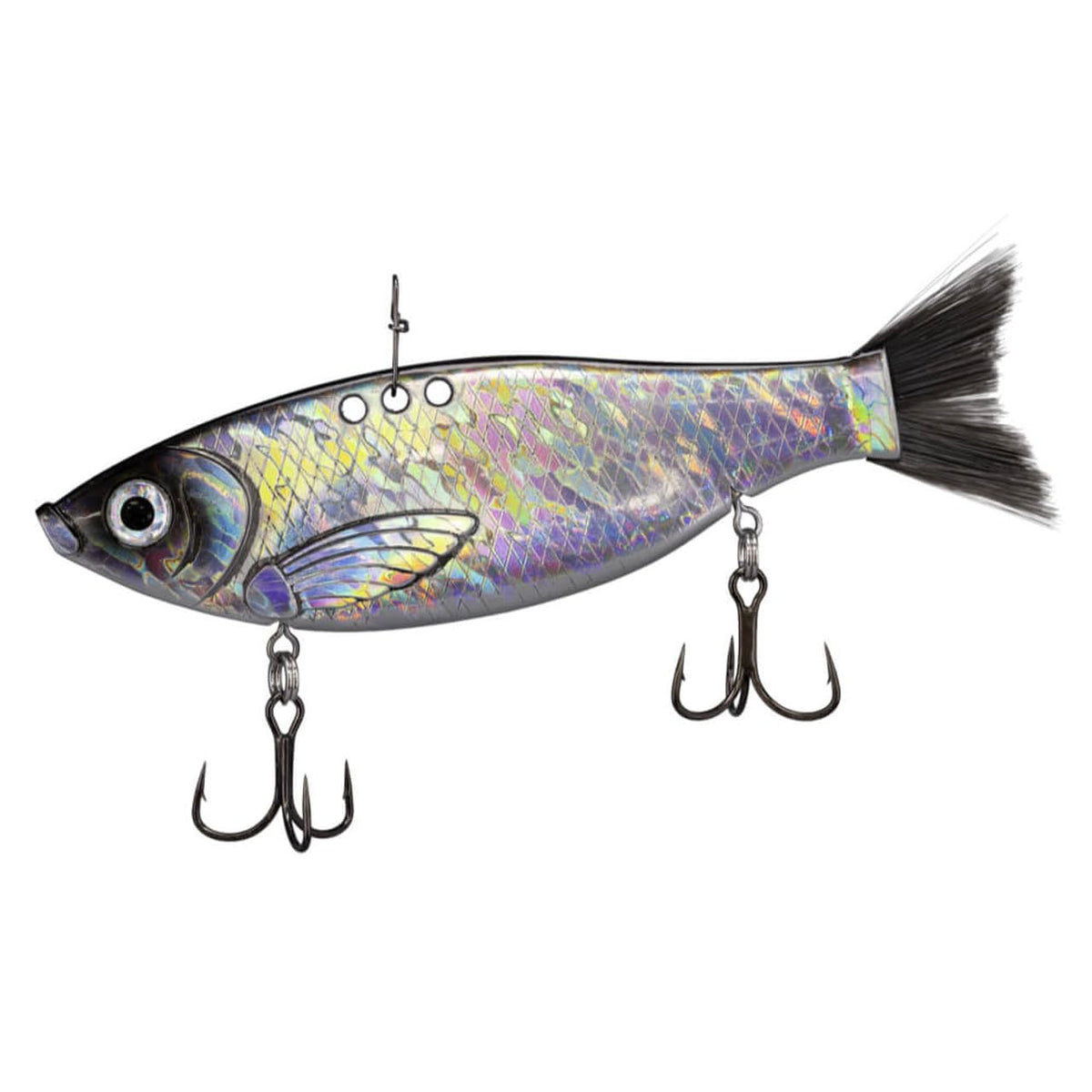 Bill Lewis Big GIZZ Chrome Black Shad 6-inch lure for versatile bass fishing and big bites