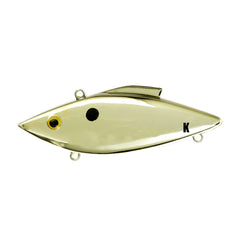Bill Lewis Knock-N-Trap lipless crankbait in gold with black back, boosts strikes in tough conditions.