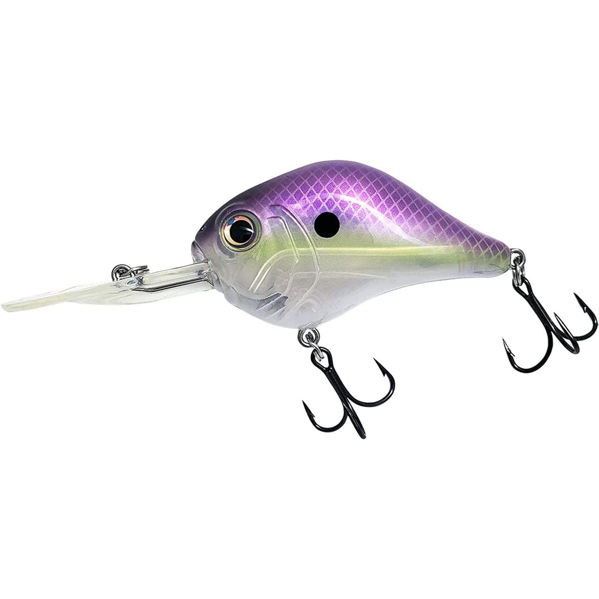 Bill Lewis MR-12 Lavender Shad crankbait for deep-water bass targeting with strong vibration.