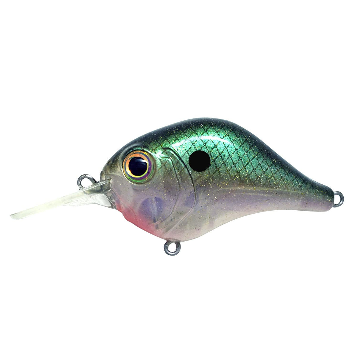 Bill Lewis MR-6 crankbait in Green Gizzard Shad finish, ideal for shallow freshwater bass