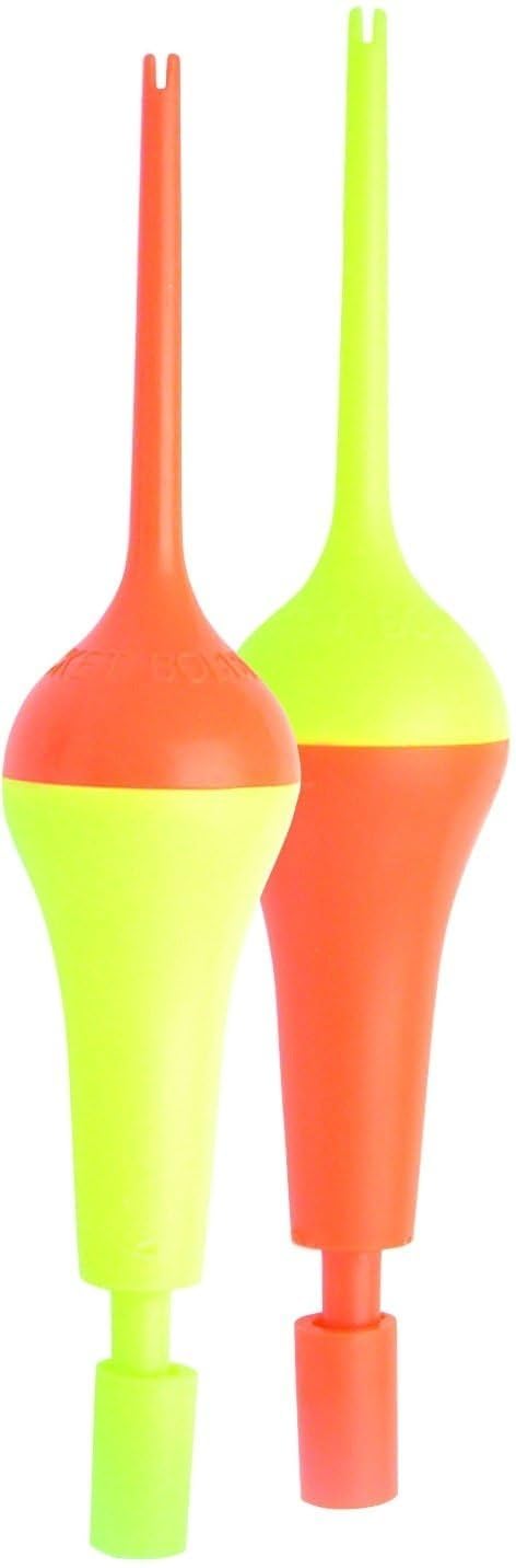 Bill Lewis Rocket Bobber Gamefish 6-1/4-inch with yellow and orange tops for long, sensitive casts.
