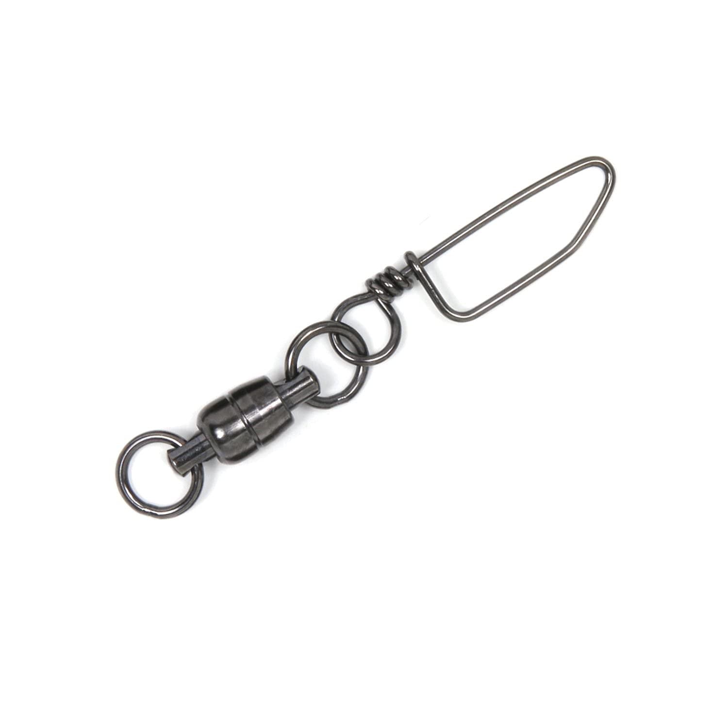 Billfisher BBSS6-3PK snap swivels in black with a 2-ring design for reliable rigging.