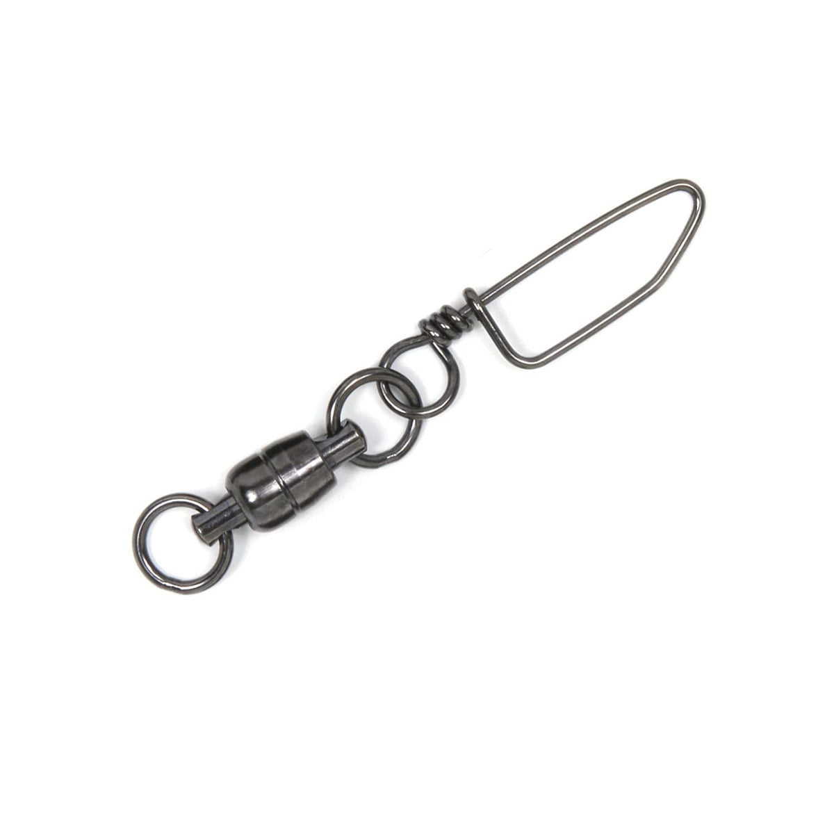 Billfisher BBSS6-3PK snap swivels in black with a 2-ring design for reliable rigging.