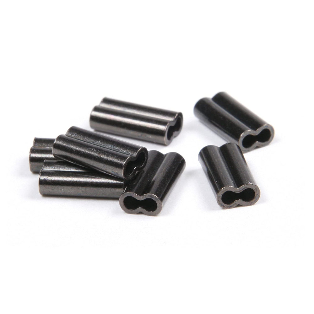 Billfisher double sleeves black crimp connectors for durable fishing setups.