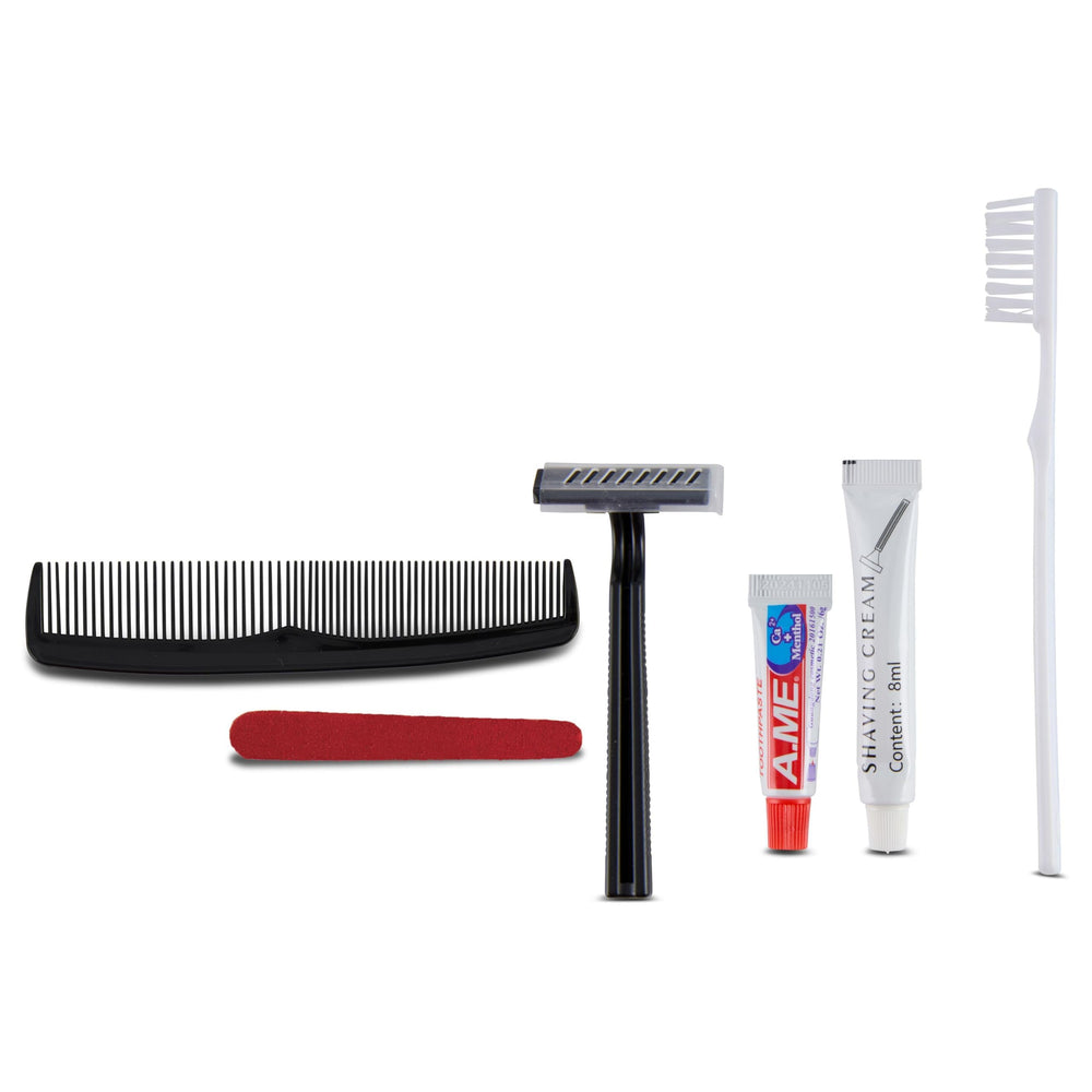 BILLIONHATS Basic Hygiene Kit contents nail file and comb for grooming on the go.