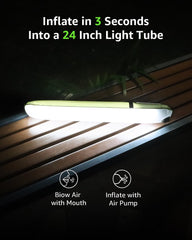 BILTRTE lantern inflated to 24 inches for wider lighting coverage