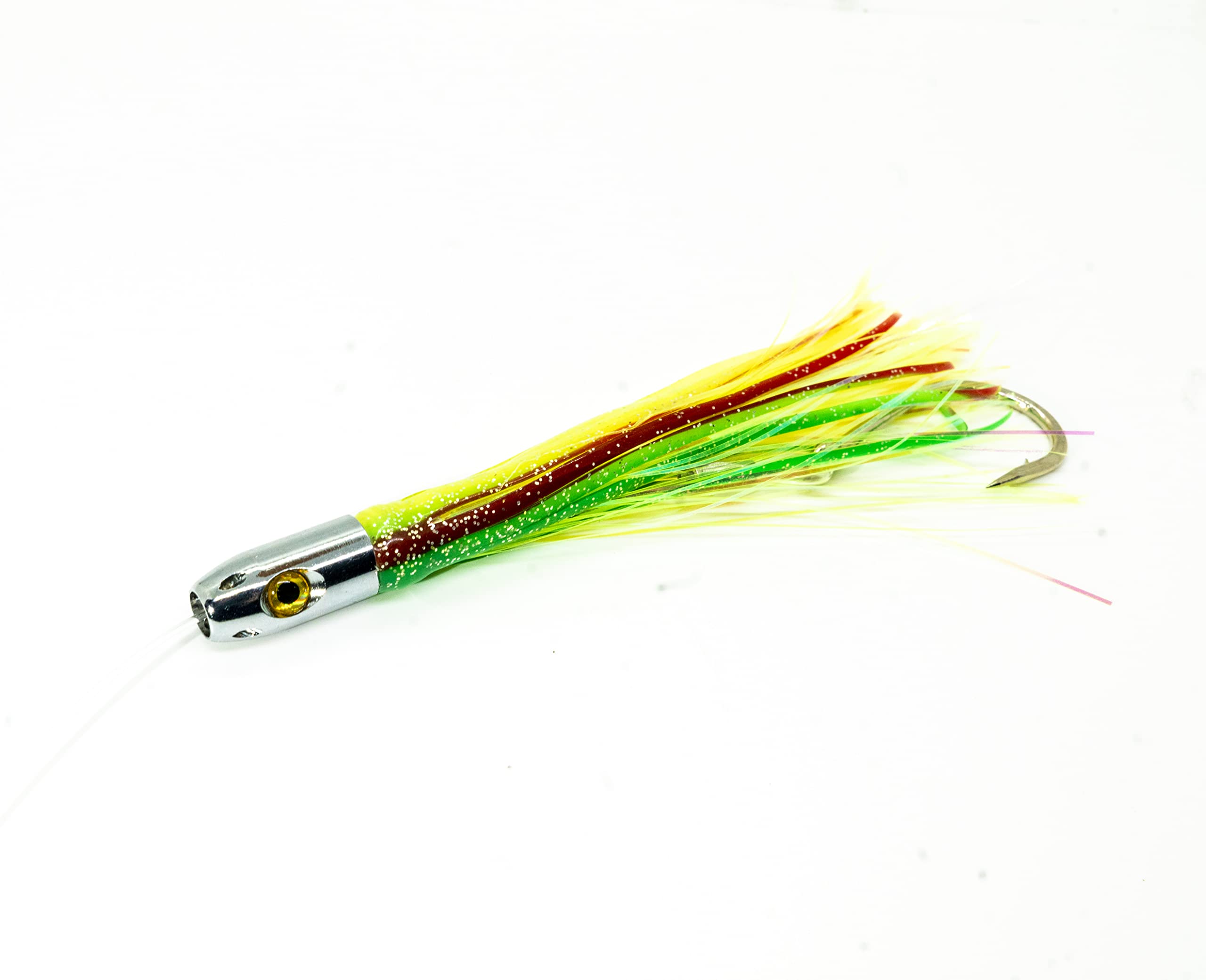 Bimini Lures Jet Head Octopus Skirts action in waves demonstrating lure movement for pelagic targets.