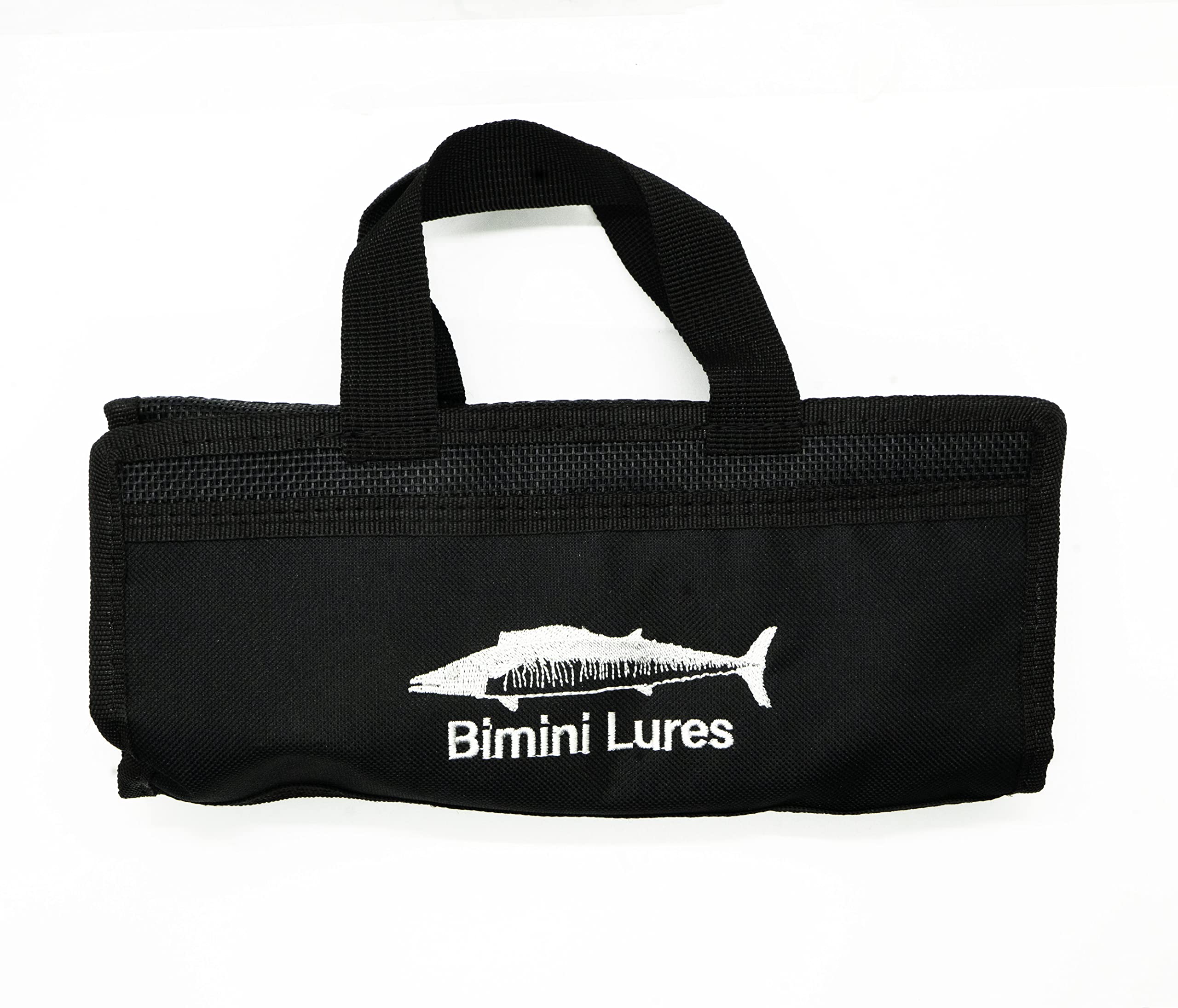 Bimini Lures premium black bag for easy storage and quick access.