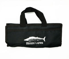 Bimini Lures premium black bag for easy storage and quick access.