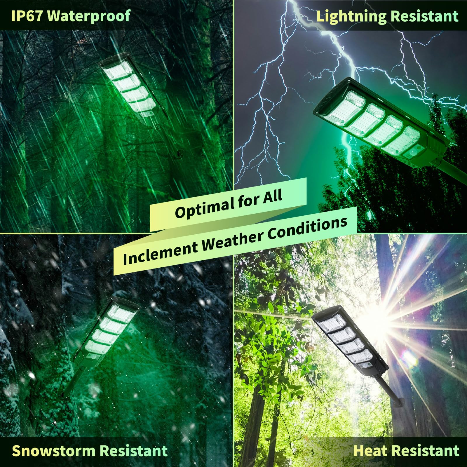 BINGLUX waterproof IP67 hog lights withstand rain and frost.
