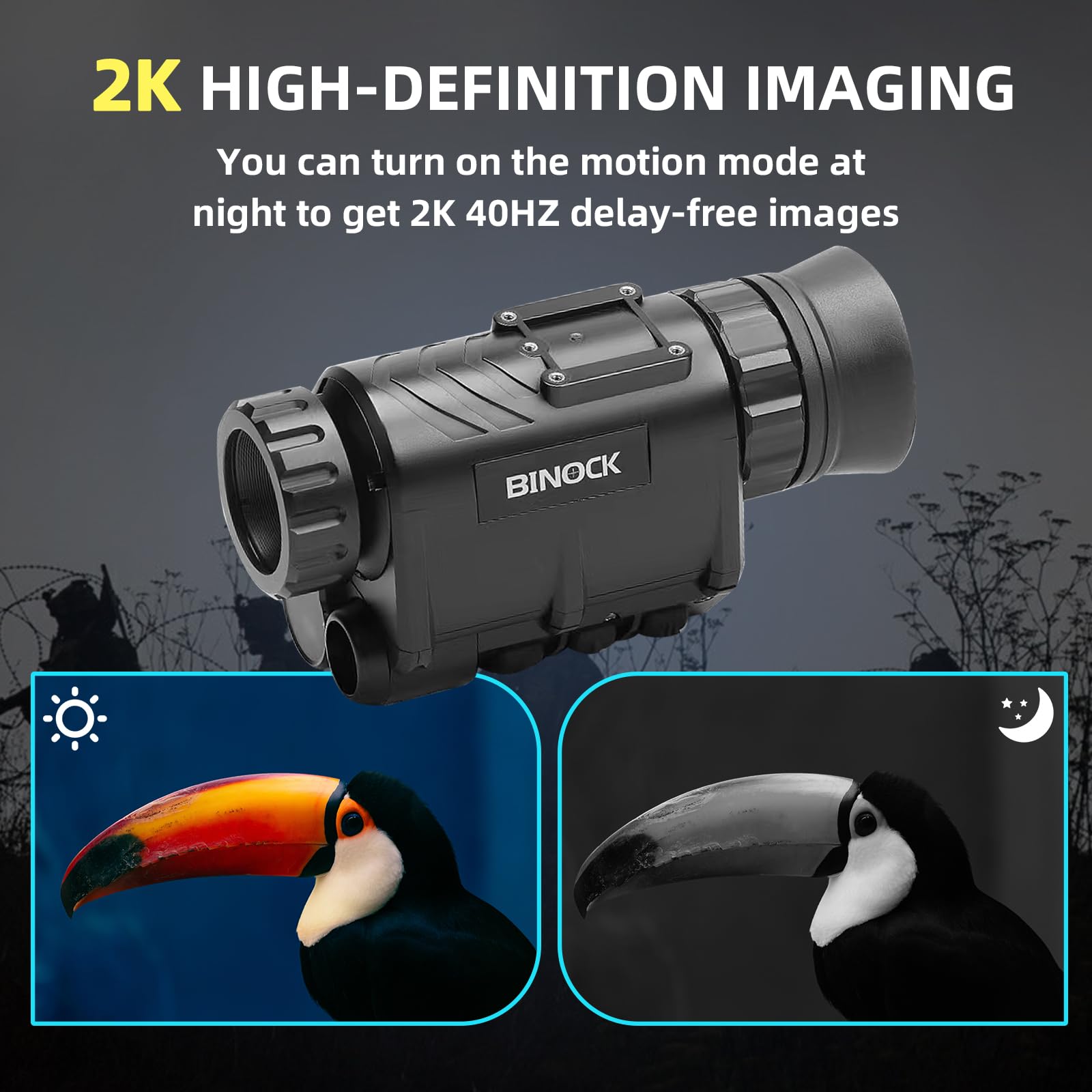 BINOCK NVG30 2K low-light sensor captures clear night scenes