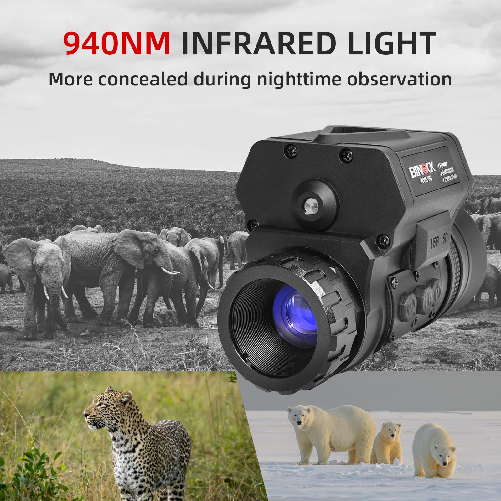 BINOCK NVG50 helmet 1080p-record captures crisp night imagery for review and documentation.