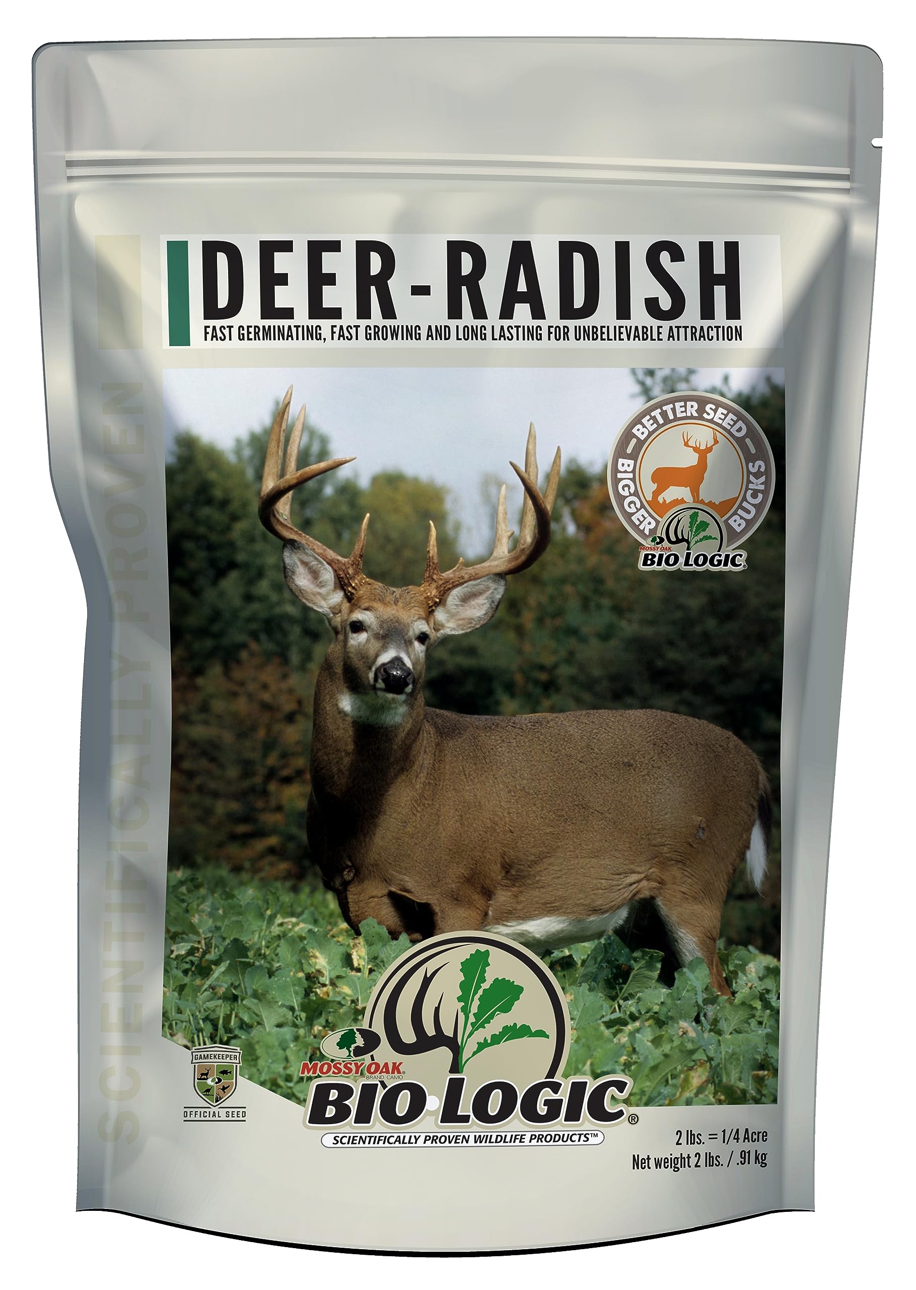 Biologic Deer-Radish seed bag ready for planting to attract wildlife.