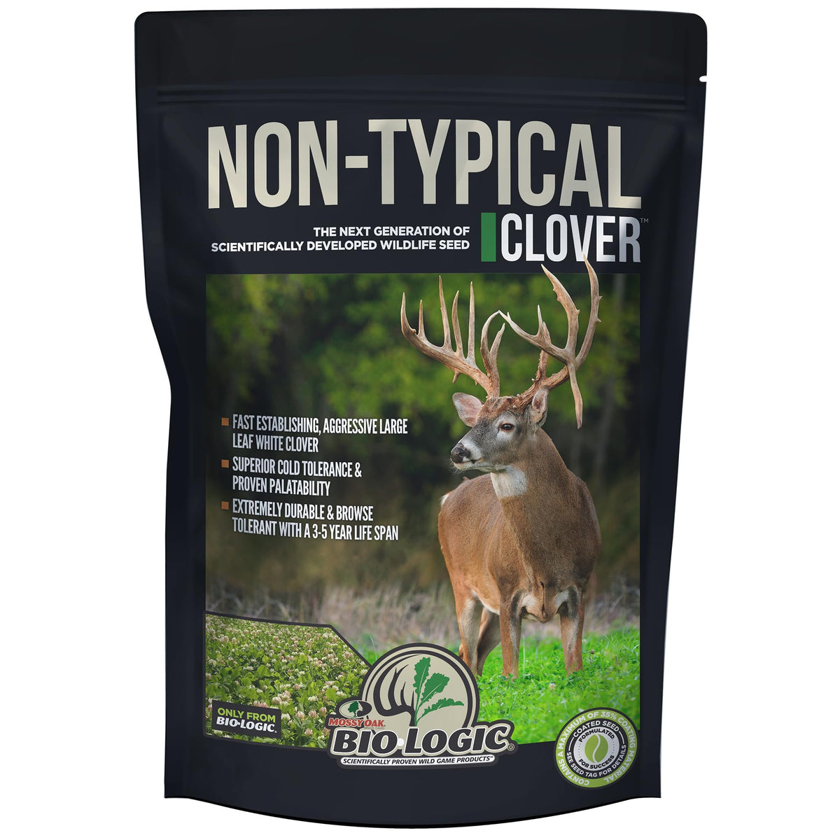 Biologic Non-Typical Clover stand-establishment in a weed-free plot.