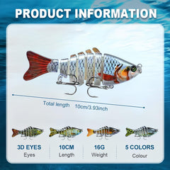 High-quality ABS material lure with rust-resistant hooks