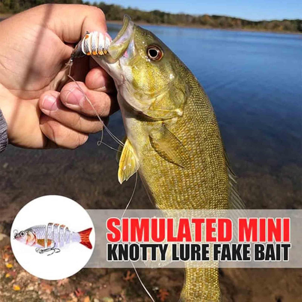 Lifelike soft plastic lure with 3D eyes in water