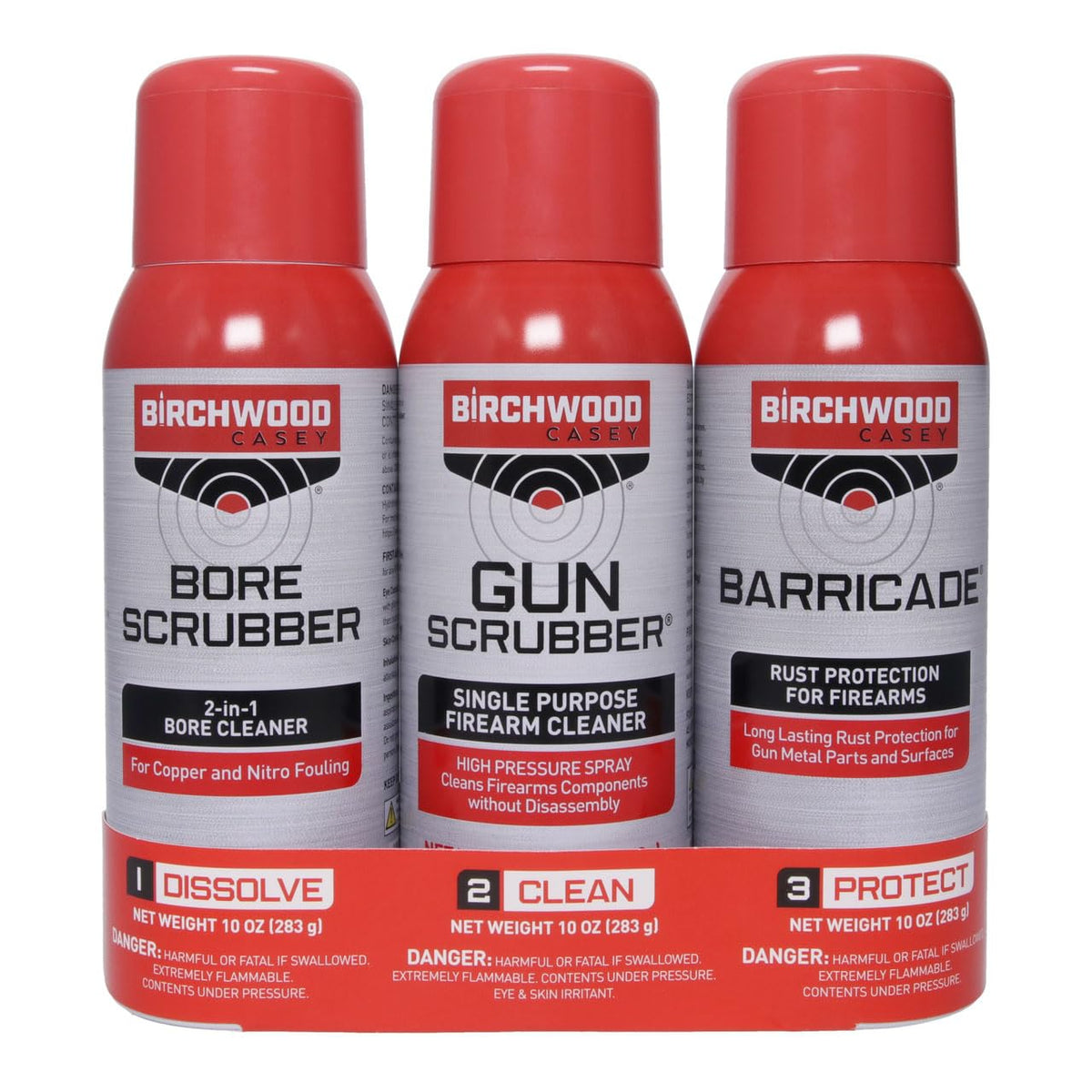 Birchwood Casey 1-2-3 Gun Scrubber Value Pack cans