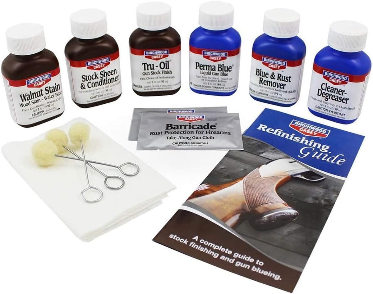 Birchwood Casey Deluxe Perma Blue & Tru-Oil kit in clam pack packaging