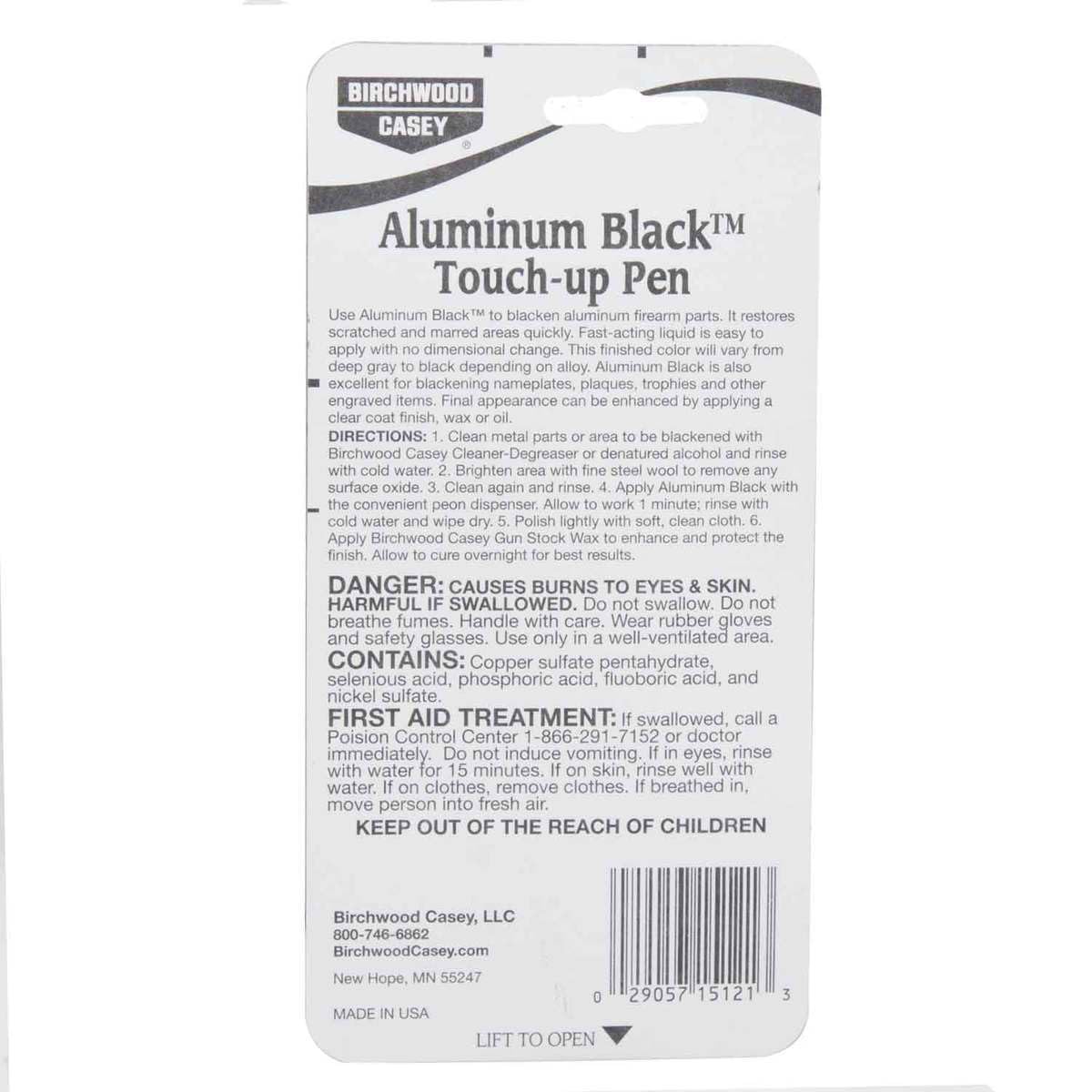 Birchwood Casey Aluminum Black touch-up pen product image.